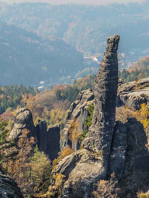 Felsnadel in den Schrammsteinen