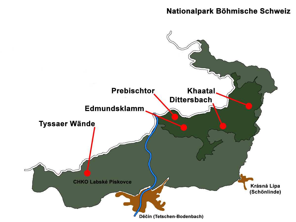 Karte Böhmische Schweiz