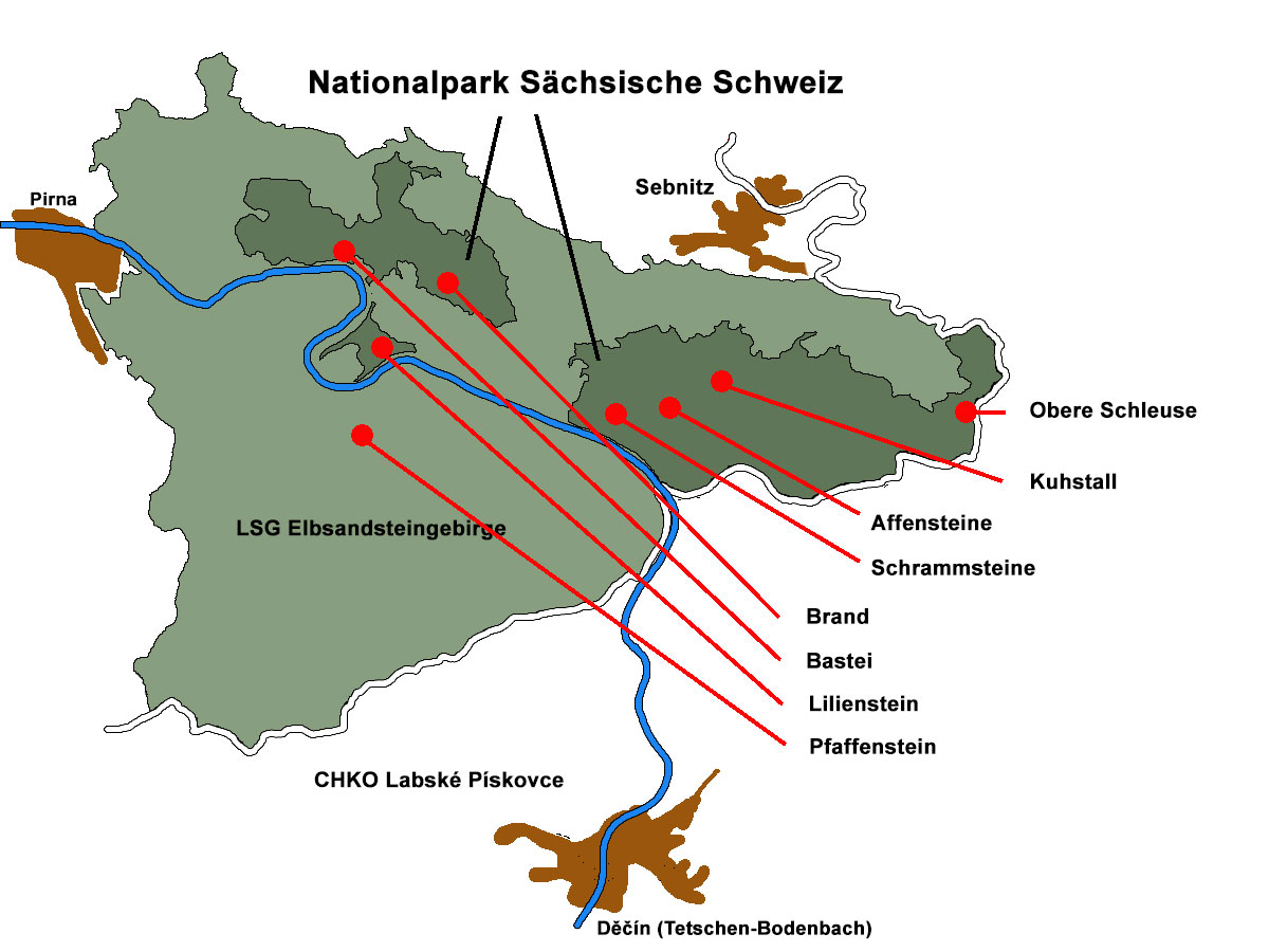 Karte Sächsische Schweiz