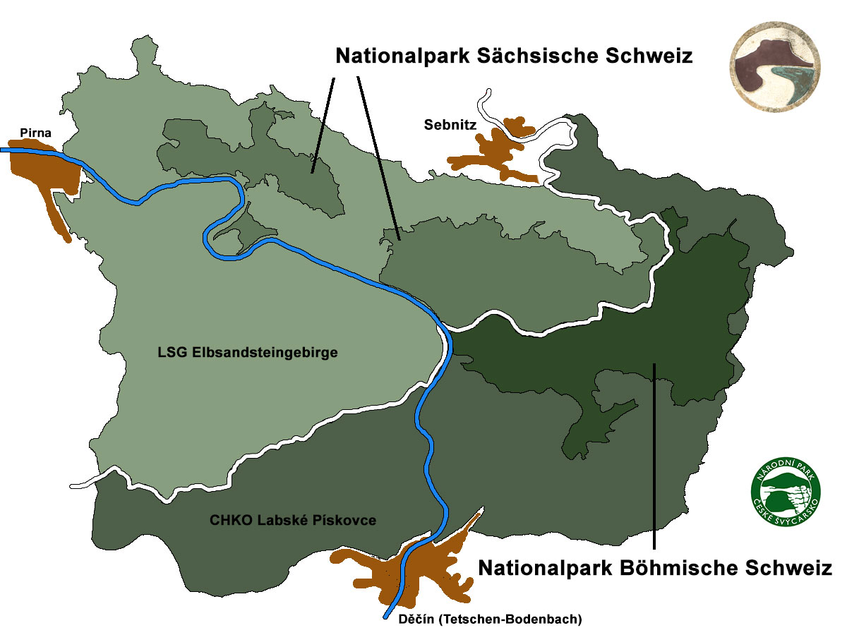 Nationalpark Sächsische Schweiz - Karte